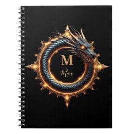 🐉 Anpassad Namn Drakfantasi Symbol För Spelare 🔥 Anteckningsbok