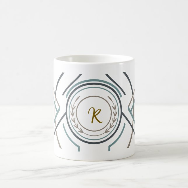 Anpassad namn- eller initialmugg – Premiumpresent Kaffemugg (Center)