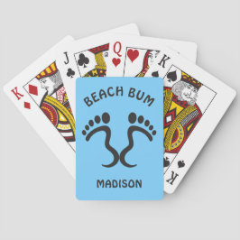 Anpassad Namn & Färg Beach Bum Casinokort