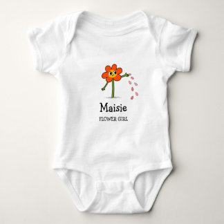 Anpassad namn för blommflicka, snygg och fantasifu t shirt
