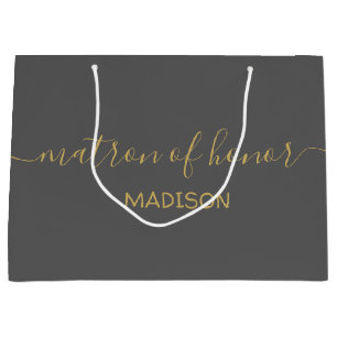 Anpassad namn för Matron of Honor, Girly Gold Scri