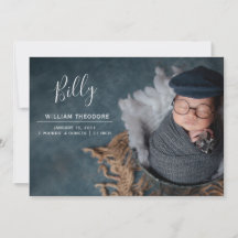 Anpassad Namn Foto Collage Baby Pojke Nyfödd Födel