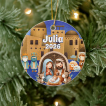 Anpassad Namn Julkrubba Ornament