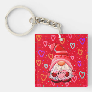 Anpassad Namn KÄRLEK Hearts Gnome Valentine Gift