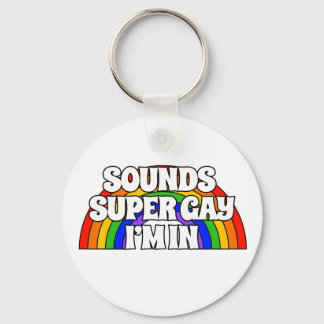 Anpassad Namn Ljud Toppen Gay. Jag är med. Nyckelring