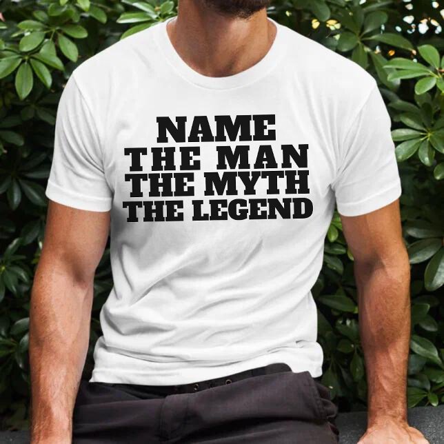 Anpassad Namn, mannen, myten i Roligten Legend T Shirt (Skapare uppladdad)