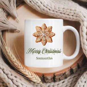 Anpassad namn minimalistisk julmugg-gåva kaffemugg