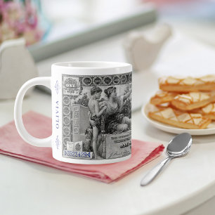Anpassad Namn Mugg – 1896 Svart Dollarsedel – Till Jumbo Mugg