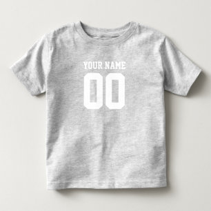 Anpassad Namn Nummer Baby Fotbollströja Onesie Tee Shirt