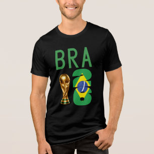 Anpassad Namn Nummer Brasilien 2026 VM T-shirt