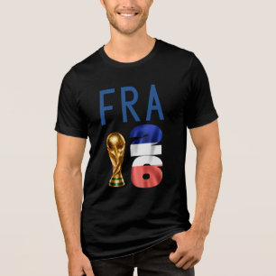 Anpassad Namn Nummer Frankrike 2026 VM T-shirt