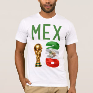 Anpassad Namn Nummer Mexiko 2026 VM T-shirt