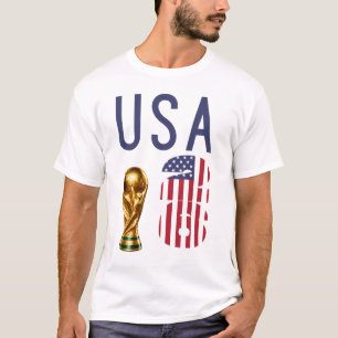 Anpassad Namn Nummer USA 2026 VM T-shirt
