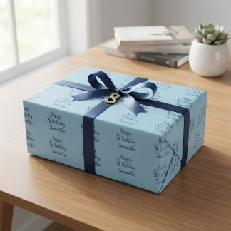 Anpassad Namn- och Åldersdesign för Födelsedagar Presentpapper