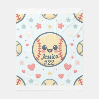 Anpassad Namn- och Number-programkula-sladd Fleecefilt