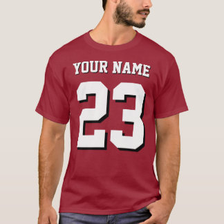 Anpassad Namn och Nummer Jersey Sport T Shirt