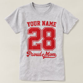Anpassad Namn och Nummer Tröja, Stolt Mamma T Shirt
