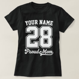 Anpassad Namn och Nummer Tröja, Stolt Mamma T Shirt
