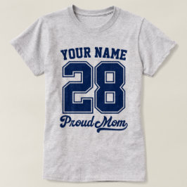 Anpassad Namn och Nummer Tröja, Stolt Mamma T Shirt