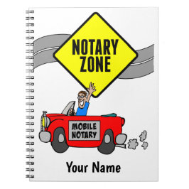 Anpassad Namn på Mobile Notary Zon Sports Car Anteckningsbok