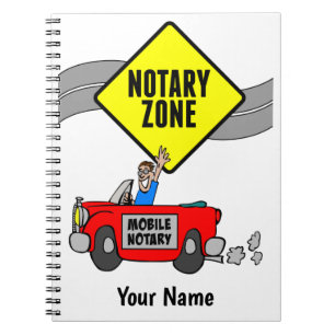 Anpassad Namn på Mobile Notary Zon Sports Car Anteckningsbok