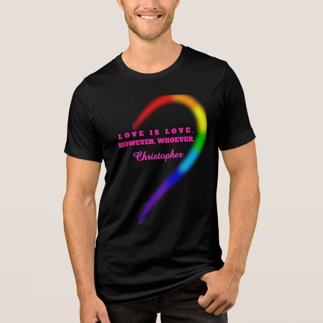 Anpassad Namn Par Stolthets T-Shirt - Höger Halva  (Framsida)
