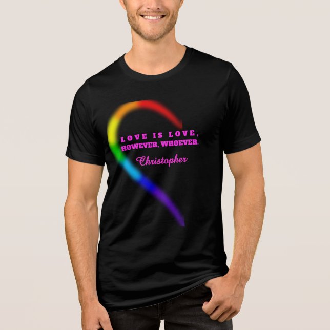 Anpassad Namn Par Stolthets T-Shirt - Vänster Halv (Framsida)