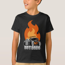Anpassad NAMN Retro Hot Rod Coupe Racing Hot Flame