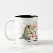 Anpassad Namn Söt Dinosaurie Pojkar Födelsedagsmug