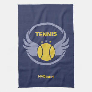 Anpassad Namn Tennisboll med Vingar Kökshandduk