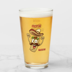 Anpassad Namn & Text Mexikansk Fiesta Glaskopp