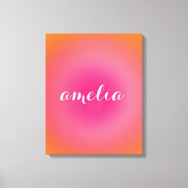 Anpassad Namn Väggkonst – Fet Serif Monogram Canvastryck (Framsida)