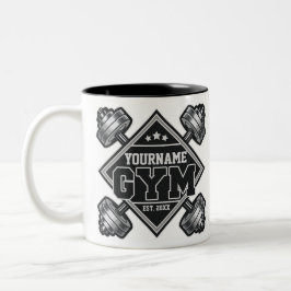 Anpassad NAMN Viktlyftning Hem Crossfit Gym Två-Tonad Mugg