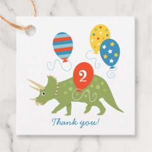 Anpassad namnålder för Cute Birthday Dinosaur Tric Gåvor Etiketter