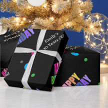 Anpassad namnålder Guld Back Grattis på födelsedag