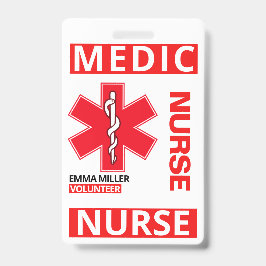 Anpassad namnanställd för Red Medical Print Nurse