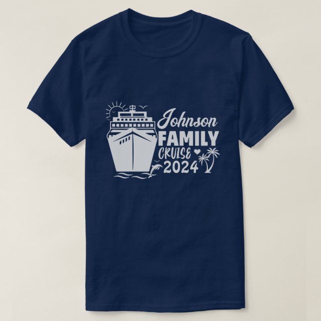 Anpassad namnårsmatchning för kryssningsfamilj t shirt (Design framsida)