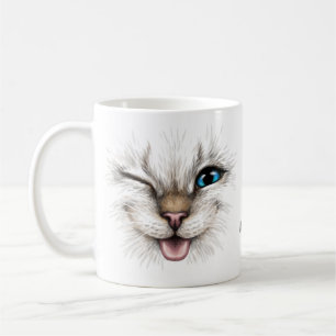 Anpassad namnblinkande katt kaffemugg
