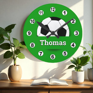 Anpassad namnbollklocka, fotbollsfan /sport rund klocka