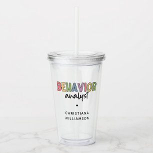 Anpassad namnfärgstark beteendeanalys take away mugg
