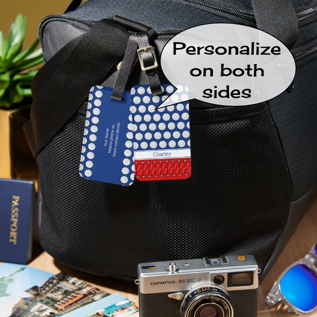 Anpassad namnflotta för golf themed mönster bagagebricka (Skapare uppladdad)