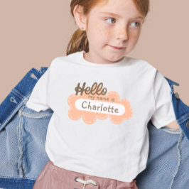 Anpassad namngivning Hej Namn Första skoldagen i T Shirt