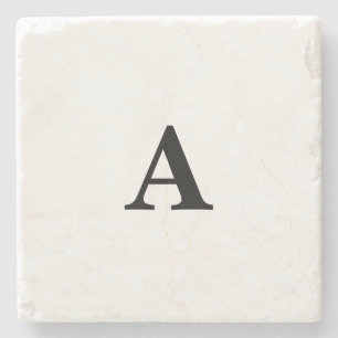 Anpassad namngivningsgåva för monogram första enkl stenunderlägg