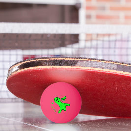 Anpassad namnglöd för Boo Ghost i Orangen Mörk Pingisboll