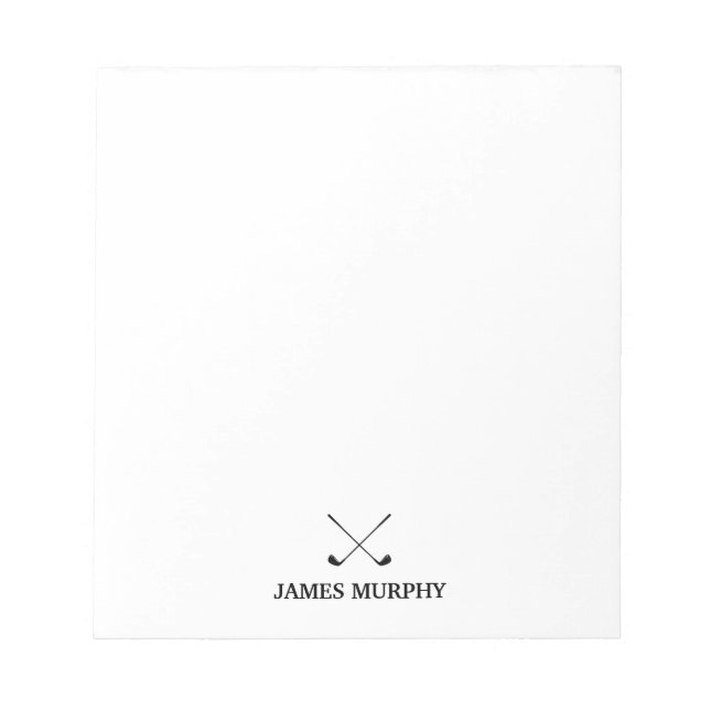 Anpassad namngolf-Klubb Anteckningsblock (Framsida)