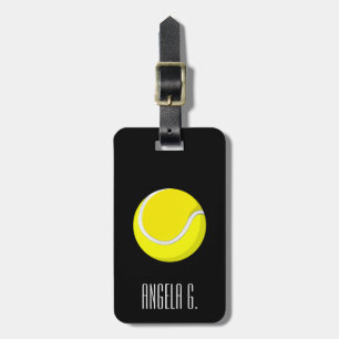 Anpassad namnGult Tennis Boll Bagagebricka