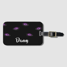 Anpassad namnkatt öga bagagebricka