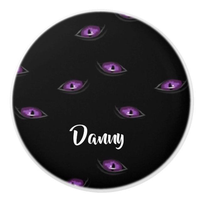 Anpassad namnkatt öga knopp (Framsidan)