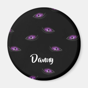 Anpassad namnkatt öga magnet