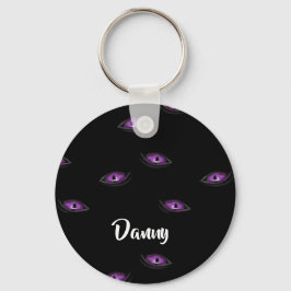 Anpassad namnkatt öga nyckelring